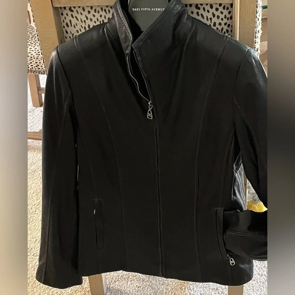 100% Lambskin Moto Jacket, Marc New York by Andrew Marc Black BNWOT